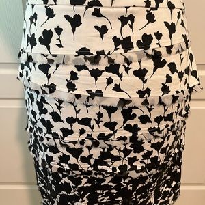 Cotton spandex ruffle skirt